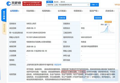維維食品跨界布局 成立供應鏈公司涉足新能源汽車銷售及軟硬件業(yè)務